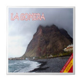 Carreau zES024 LA GOMERA, Plage, Espagne, (Devant)