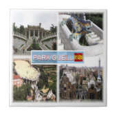 Carreau zES037 PARK GUELL BARCELONE, (Devant)