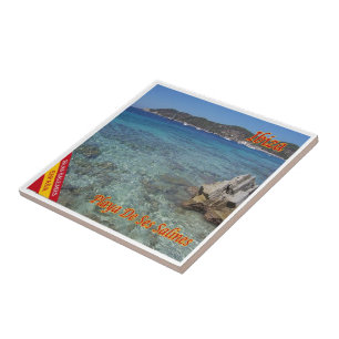 Carreau zES056 EIVISSA Plage de sel, Espagne,