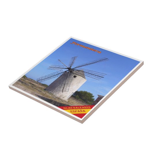 Carreau zES062 FORMENTERA WINDMIL, Espagne des Baléares, (Côté)