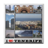 Carreau zES141 TENERIFE Père Noël Cruz "I Love", (Devant)