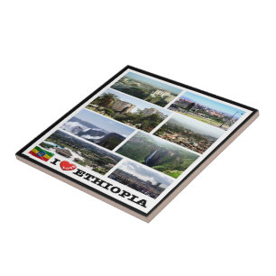 Carreau zET015 ETHIOPIE I Love, Mosaïque, Afrique,