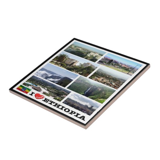 Carreau zET015 ETHIOPIE I Love, Mosaïque, Afrique, (Côté)