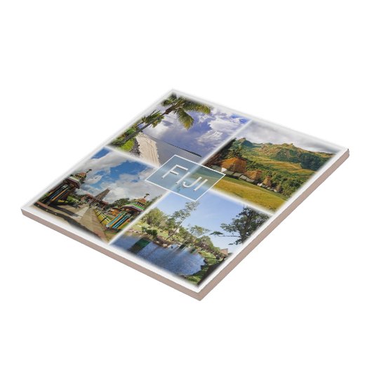 Carreau zFJ003 FIJI, Mosaïque, Océanie, (Côté)