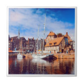 Carreau zFR013 HONFLEUR, amarrage, vieille jetée, France, (Devant)