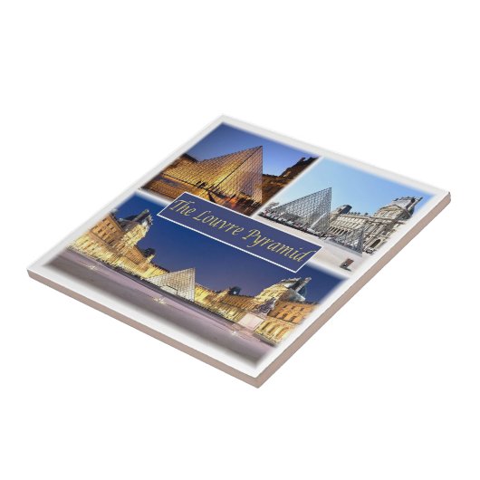 Carreau zFR047 LE LOUVRE PYRAMID, Paris, France, (Côté)