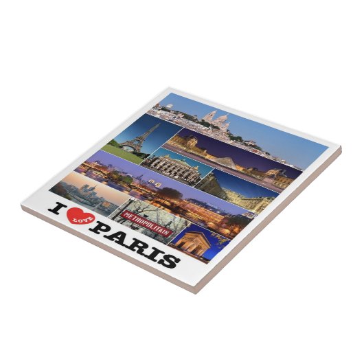 Carreau zFR057 PARIS "I Love", France, (Côté)