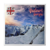 Carreau zGE004 GUDAURI panorama, Géorgie, Asie, (Devant)