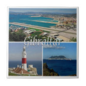 Carreau zGI003 GIBRALTAR Le phare, Europe, (Devant)