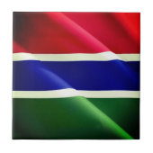 Carreau zGM002 GAMBIE, Drapeau de vague, Afrique, (Devant)