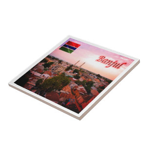 Carreau zGM005 BANJUL, Gambie, Afrique,