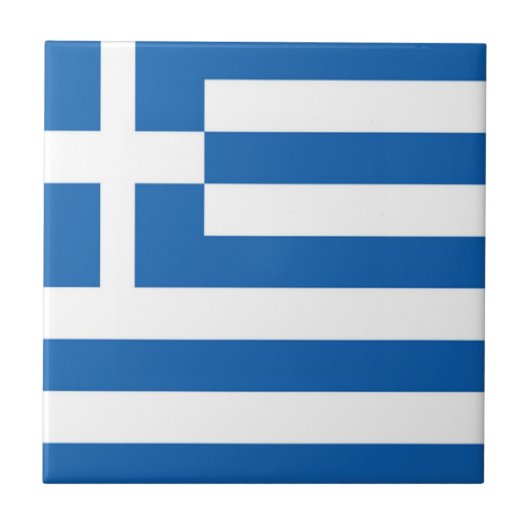 Carreau zGR001 Grèce, DRAPEAU GRECQUE, (Devant)