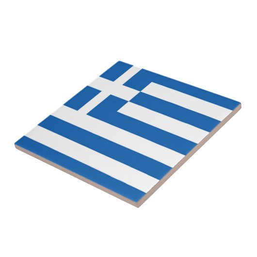 Carreau zGR001 Grèce, DRAPEAU GRECQUE, (Côté)