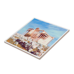 Carreau zGR008 ATHÈNES, Acropole, Grèce,