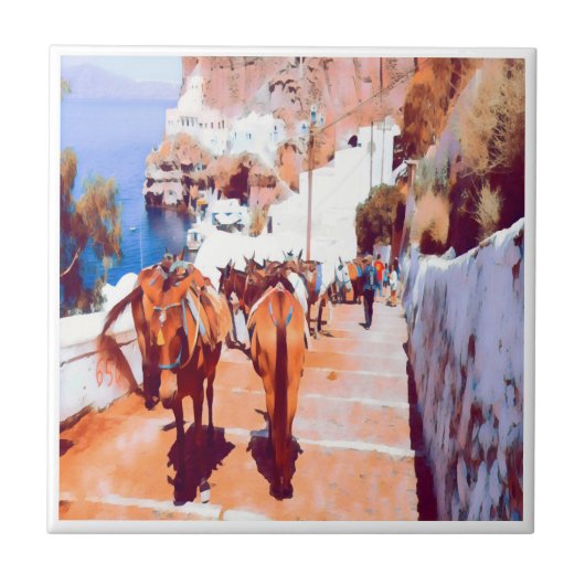 Carreau zGR010 SANTORINI, Fira, Grèce, (Devant)