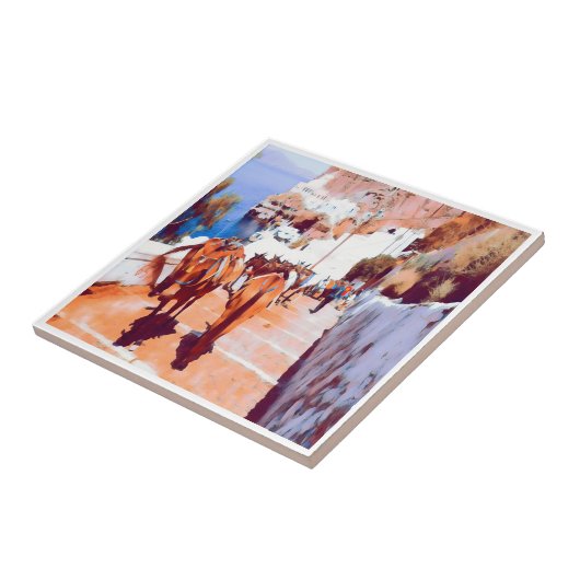 Carreau zGR010 SANTORINI, Fira, Grèce, (Côté)