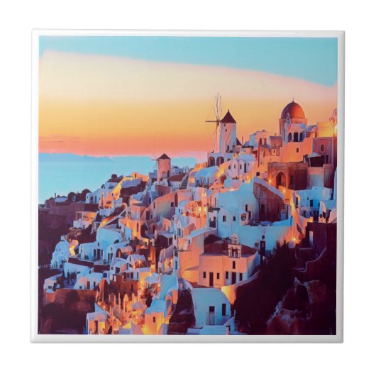 Carreau zGR011 SANTORINI, Grèce, (Devant)