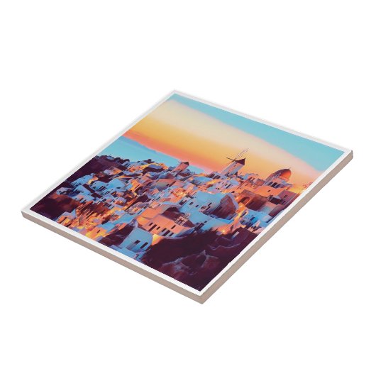 Carreau zGR011 SANTORINI, Grèce, (Côté)