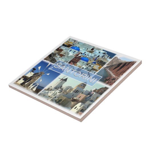 Carreau zGR019 SANTORINI, Σ α ν τ ο ρ ί , Grèce, (Côté)