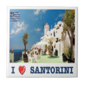 Carreau zGR031 SANTORINI I Love, Oia, Grèce, (Devant)