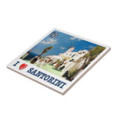 Carreau zGR031 SANTORINI I Love, Oia, Grèce, (Côté)