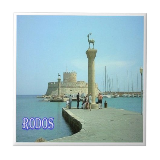 Carreau zGR036 RHODES, Grèce, (Devant)