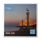 Carreau zGR037 RHODES, Grèce, (Devant)