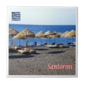 Carreau zGR082 SANTORINI Lava Beach, Grèce, (Devant)