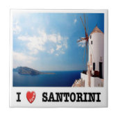 Carreau zGR086 SANTORINI, I Love, Grèce, (Devant)