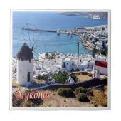 Carreau zGR103 MYKONOS Panorama, Grèce, (Devant)