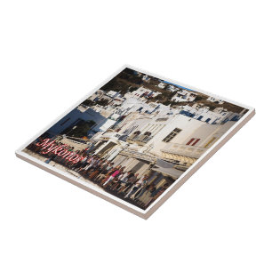 Carreau zGR105 MYKONOS Panorama, Grèce,