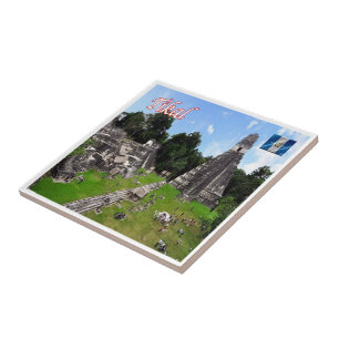 Carreau zGT014 TIKAL MAYAN RUINS, Guatemala,