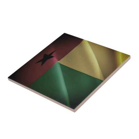 Carreau zGW002 GUINEA BISSAU, Drapeau, Afrique, (Côté)