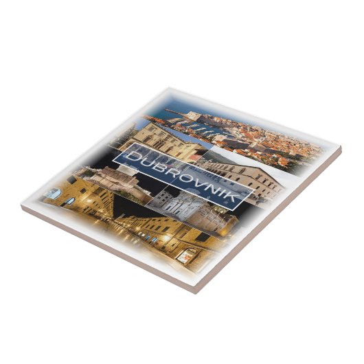 Carreau zHR003 DUBROVNIK, Croatie, (Côté)