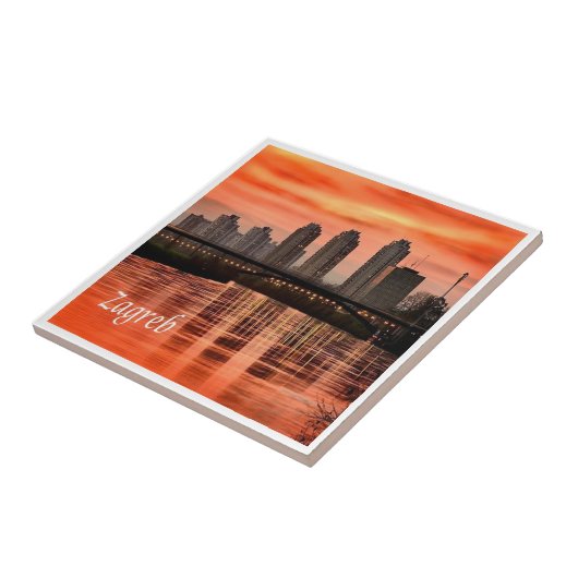 Carreau zHR004 ZAGREB, Croatie, Europe, (Côté)