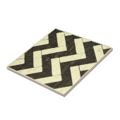 Carreau Zig-Zag Pavés en brique blanche et noire (Côté)