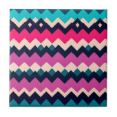 Carreau Zigzag Chevron Design Motif coloré (Devant)