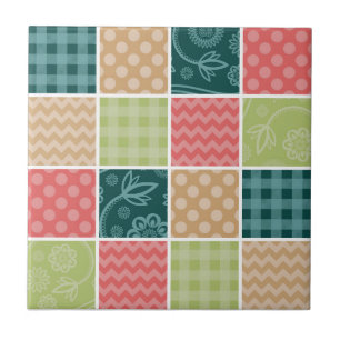 Carreau Zigzag, Chevron, En vichy, Pois, Patchwork