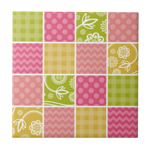 Carreau Zigzag, Chevron, Pois, En vichy, Patchwork (Devant)