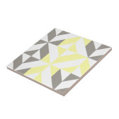 Carreau ZigZag géométrique Jaune et Argent (Côté)