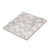 Carreau Zigzag rose d'or et de marbre (Côté)