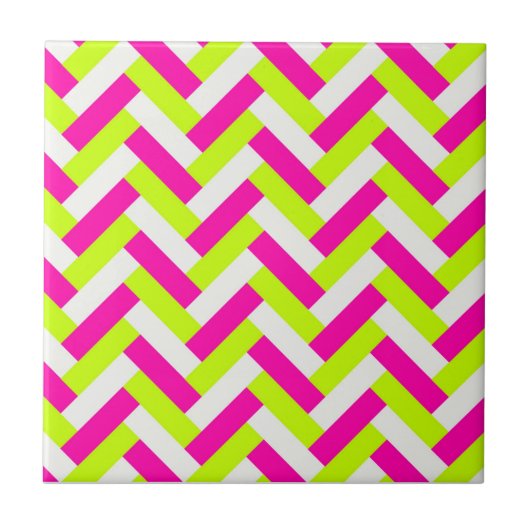Carreau Zigzag tissé par néon génial Chevron les Andes (Devant)