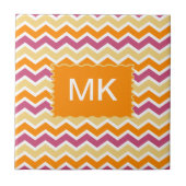 Carreau ZigZag tribale dynamique (Devant)