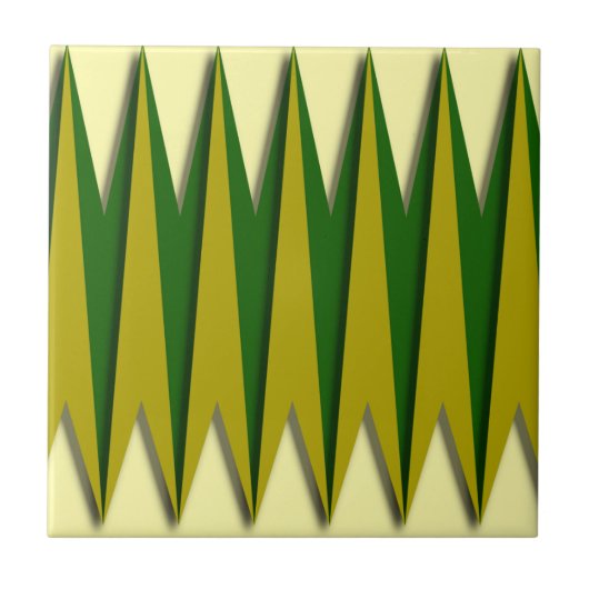 Carreau Zigzag vert et jaune (Devant)