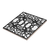 Carreau Zip Tiret noir sur blanc courbe symétrique Motif (Côté)