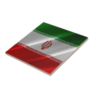 Carreau zIR002 Iranien agitant le DRApeau Iran,
