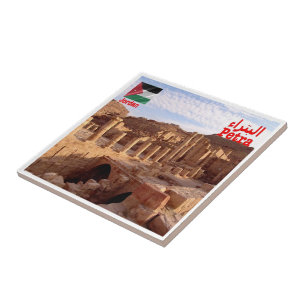 Carreau zJO022 PETRA Colonnes antiques, Jordanie, Asie,