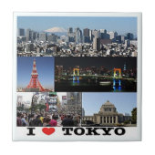 Carreau zJP003 j'aime TOKYO, Japon, Asie, (Devant)