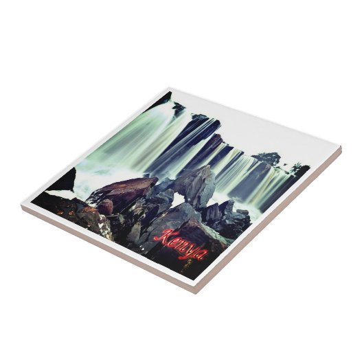 Carreau zKE009 KENYA, Quatorteen Falls, Afrique, (Côté)