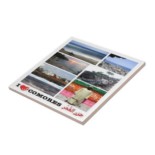 Carreau zKM011 COMOROS I Love, Mosaic, Afrique,